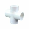 American Imaginations 1 in. White Plastic PVC Cross AI-38265